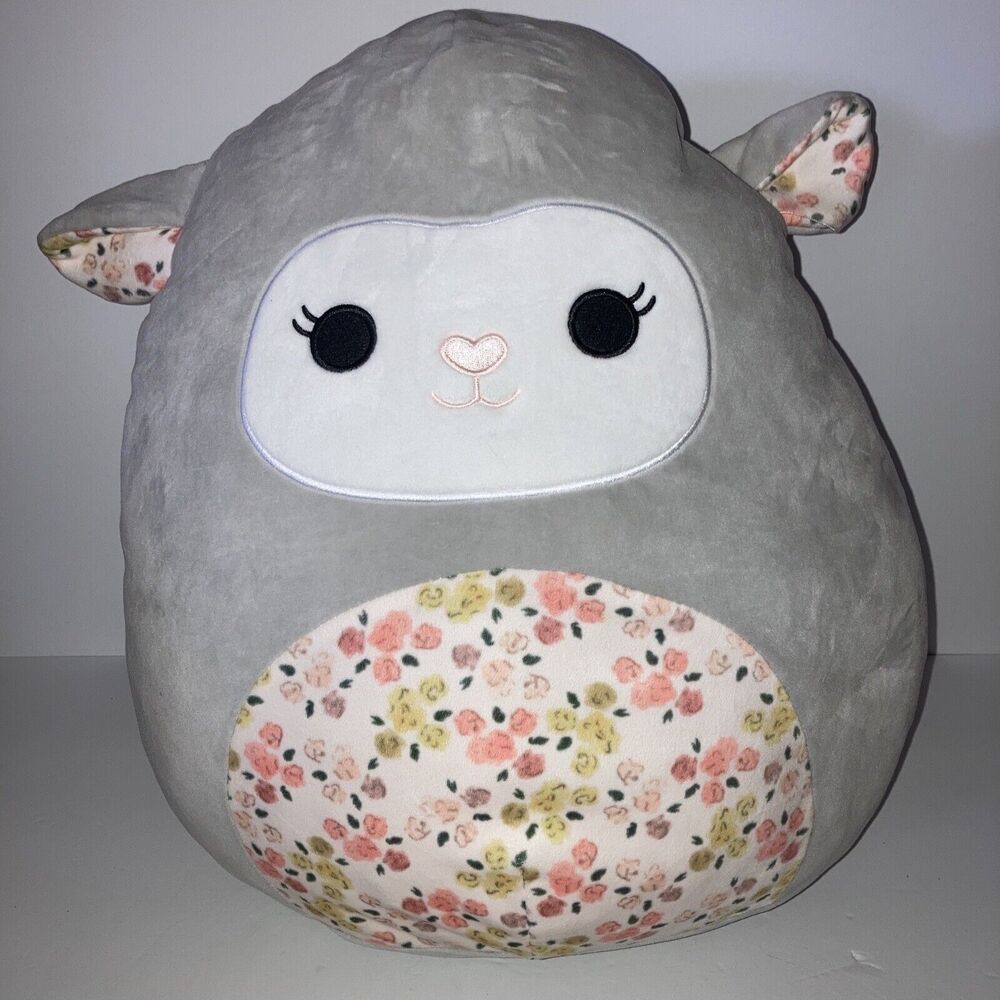 Squishmallows Elea The Lamb Huge 16" Plush Floral Belly Lamb